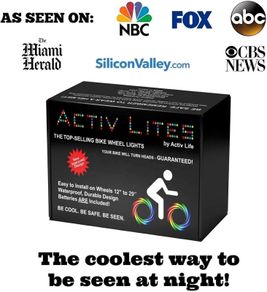 New Activ Life LED Bike Wheel BlueLights w/ Batteries