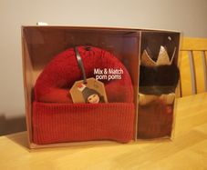 Mix & Match Pom Poms Kids Hat, NEW -