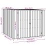 Garden Shed Grey 195x198x159 cm Image 8