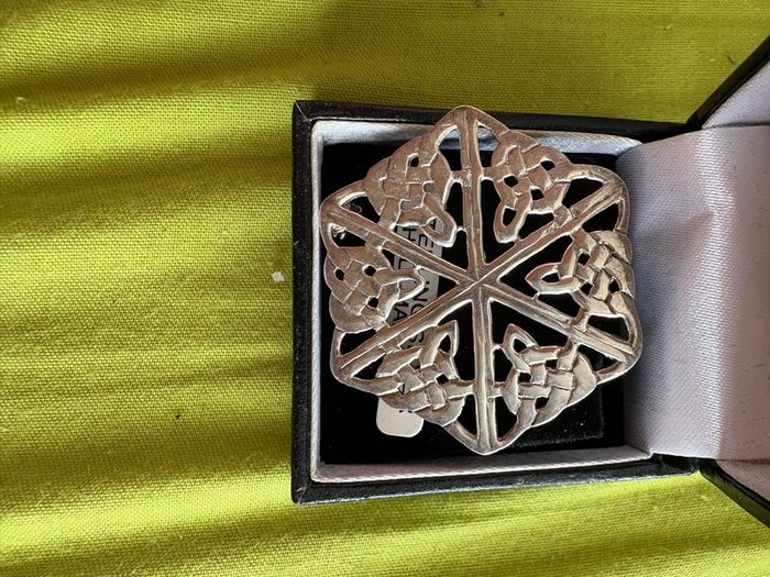 silver celtic brooch