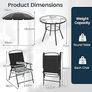 Garden Furniture Set 6 Pieces with Parasol, Patio Furniture Outdoor 4 Folding Chairs with Table, Balcony Furniture Set for 4 People, Outdoor Seating Set, Garden Set for Garden, Balcony, Patio Image 3