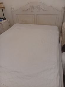 Double white french bed