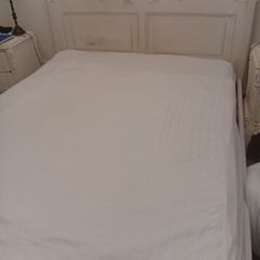 Double white french bed