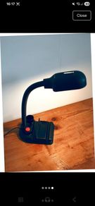 Vintage 1980 black desk lamp/ organizer