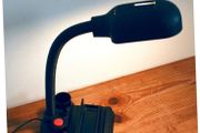 Vintage 1980 black desk lamp/ organizer