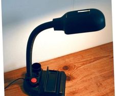 Vintage 1980 black desk lamp/ organizer