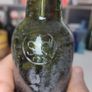 106 - Antique Green Glass Embossed Letters Bottle Saorstat Eireann Irish Free State 1922 - 1937 Image 2