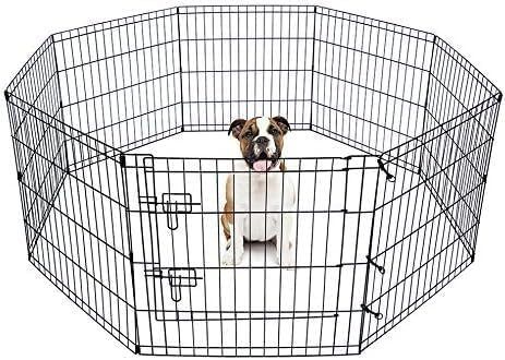 8 Panel Playpen Suitable for Dogs Puppies Cats & Rabbits Foldable Ideal for Indoor/Outdoor use Puppy Play Pen