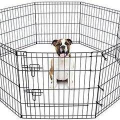 8 Panel Playpen Suitable for Dogs Puppies Cats & Rabbits Foldable Ideal for Indoor/Outdoor use Puppy Play Pen