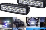 1x 18W 12v 6 LED Spot LED Light Work Bar Lamp Driving Fog Offroad SUV 4WD Auto Car Van Truck Tractor Trailer Boat Truck