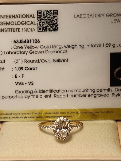 14ct Yellow Gold Petite Lab Grown Diamond Solitaire Ring with Accents