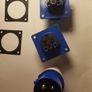 1 x.  16amp 16a blue site caravan connector socket plug male. And 2 x  female socket, suitable for  2.5 square cable Image 5
