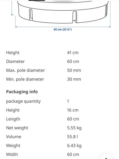 Outsunny 3M Parasol with base/ Sun umbrella/ Garden parasol