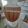 Vintage Large Terracotta And Porcelain Table Lamp. Image 8