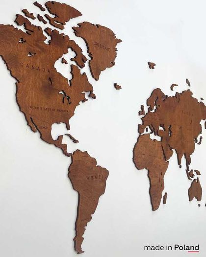 2D Classic Version Map of The World Country Borders and Names