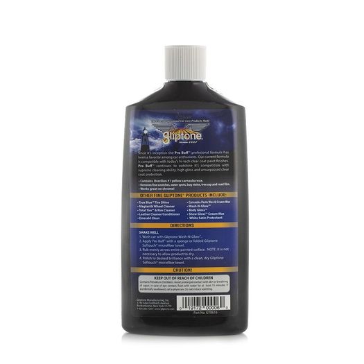Gliptone Pro Buff Cleaner Wax 475 ml (16 oz)