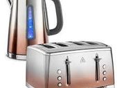 Eclipse Kettle and Toaster Set Copper