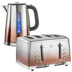 Eclipse Kettle and Toaster Set Copper
