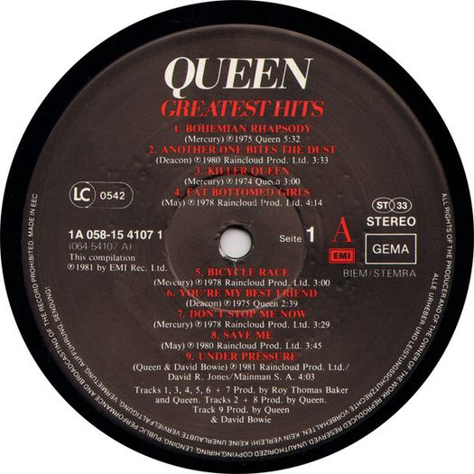 Queen Greatest hits Dutch pressing