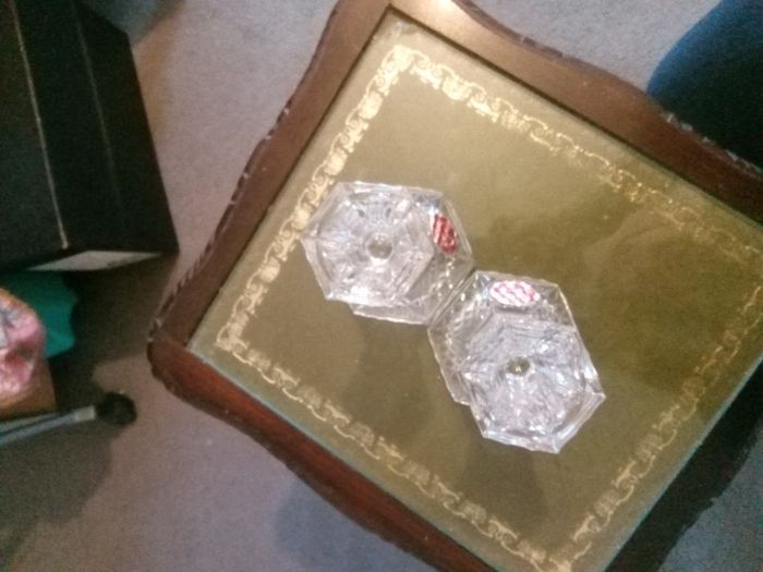 2x Kilkenny chrystal candlesticks