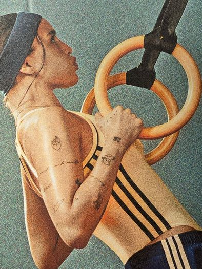 Antique wooden gymnastic rings