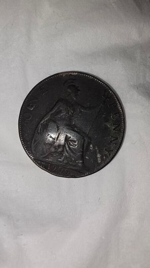 1900 one penny Victoria 3rd Print