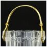 Mid Century Modern Bohemian 1960s August Walther Crystal Ice Bucket, Gold Handle Image 2