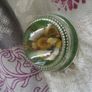 nice paper weight with flowers inside glass . Image 2
