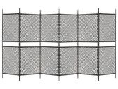 Fence Panel Poly Rattan 3.6x2 m Brown