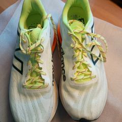 New Balance Fuel Cell Super Comp white, lime, tangerine.