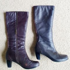 Aetrex Tall Boots brown leather size UK 6.5 euc