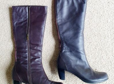 Aetrex Tall Boots brown leather size UK 6.5 euc
