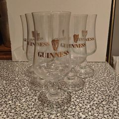 Set of 6 Guinness stemmed glasses from 1983