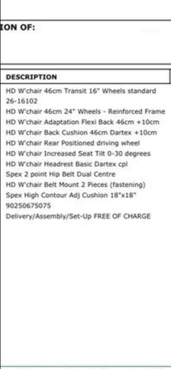 Price drop Tilt in space wheelchair