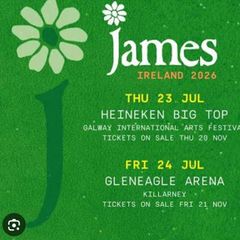 James tickets  x 1 in Killarney 24th July