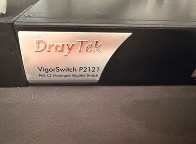 DrayTek VigorSwitch P2121 12-Port PoE+ Managed Gigabit Switch