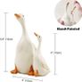 I love you Mom/Dad! Vivid Arts, Hand Painted Resin White Duck Call Duck Set of 2, Garden Ornament, Indoor Decoration Exquisite Decorations Image 2