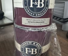 Farrow and Ball moles breath, 2x 2.5L unopened