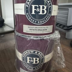 Farrow and Ball moles breath, 2x 2.5L unopened