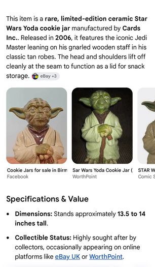 Star Wars Yoda Cookie Jar