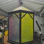 Large old metal and glass lampshades Image 5