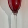 Vintage 6 crystal ruby red wine  glasses Image 4