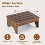 Bamboo Step Stool for Adults, Bedside Step for High Beds, 300 Lbs Capacity, Non-Slip Bed Foot Stool with Rounded Edges, Small One Step Stool for Bathroom, Bedroom, Garden, Kitchen Brown Image 4