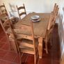 Solid Mexican pine table with 6 chairs Image 3