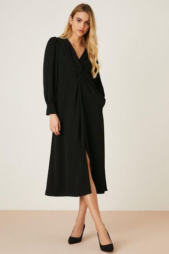 Dorothy Perkins Black Twist Front Dress. Size 14. New