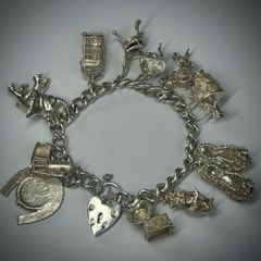 Heavy (2.4oz of Pure Silver) 925 Charm Bracelet