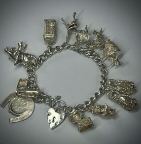 Heavy (2.4oz of Pure Silver) 925 Charm Bracelet