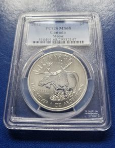 2012 Canada 5 Dollar Silver Moose PCGS MS68 1oz Wildlife Series