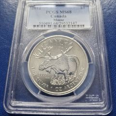 2012 Canada 5 Dollar Silver Moose PCGS MS68 1oz Wildlife Series