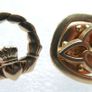 Vintage Vintage Claddagh Pin and Celtic Trinity Knot Gold-tone Pin Image 8